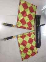 Drapeau d'arbitre de football à motif à carreaux personnalisé, drapeau de juge d'arbitre, drapeau d'arbitre de football