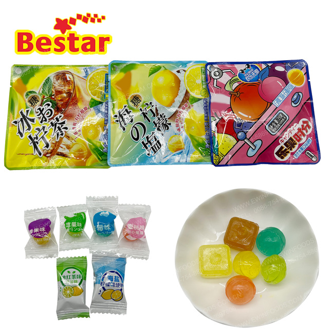 BESTAR Hot Selling Wholesale Refreshing Hard Candy Mix Fruit Assorted Flavor Sweet Hard Candy Office Leisure Snack Confectionery