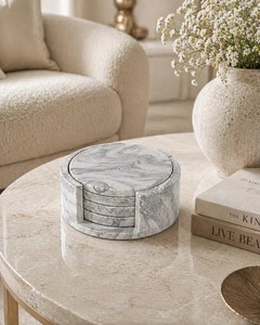 Indian Supplier Marble <b>Placemat</b> and Coaster Set <b>for</b> Dining <b>Table</b> Coffee <b>Table</b> Living Room Decor Available At Affordable Price - Product Image 4