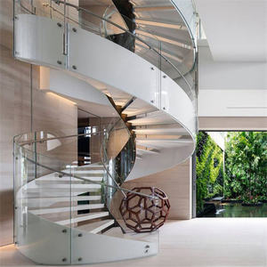 <span class=keywords><strong>Escalier</strong></span> intérieur moderne en <span class=keywords><strong>bois</strong></span> avec <span class=keywords><strong>marches</strong></span> incurvées, design personnalisé de luxe, double canal en U, acier inoxydable, acier au carbone - Product Image 4
