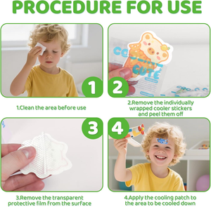 Patch rafraîchissant personnalisable pour enfants contre les maux de tête et la <span class=keywords><strong>fièvre</strong></span>, gel rafraîchissant hypoallergénique pour enfants - Product Image 6