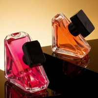 Frasco de Perfume Vacío de Vidrio Transparente de 30ml/100ml con Pulverizador y Tapa Negra, Personalizable con Fragancia de Lujo OEM