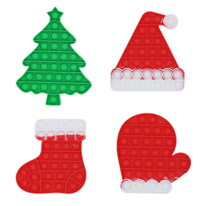 Benutzer definierte Silikon Pop Pop Weihnachten Zappeln Spielzeug Push Bubble Popper Zappeln Spielzeug Squeeze Sensory Pop it Zappeln Spielzeug für Kinder - Product Image 5