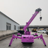 Grue araignée électrique robuste de 3 tonnes avec rotation à 360 degrés et système hydraulique pour la rénovation de bâtiments, à vendre