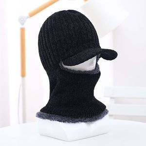 Winter Knitted Ski Cap Fleece Lined <b>Warm</b> Windproof <b>Hat</b> For Men Adults Outdoor Cycling Protection Navy Blue - Product Image 5