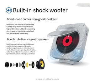 Inveer xách tay CD cho DVD VCD <span class=keywords><strong>Player</strong></span> với BT HiFi Loa <span class=keywords><strong>USB</strong></span> Type-C & đài phát thanh được xây dựng trong hẹn giờ để sử dụng nhà - Product Image 4