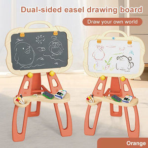 <span class=keywords><strong>2</strong></span>-In-1 Kinderen Tekentafel & Ezel, Dubbelzijdig Schoolbord Whiteboard Met Stabiele Stand & Art Benodigdheden, Educatief Speelgoed Cadeau - Product Image 3