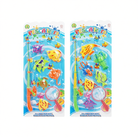 MAZZEO GIOCATTOLI Set Mainan Pancing Magnetik Plastik 60cm dengan Ikan dan Joran Warna-warni untuk Anak Usia 3+