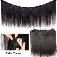 Extensions de Cheveux Naturels Vierges 100% Humains, Tissage Double Machine, Cheveux Bruts Philippins, Cuticules Alignées, Vente en Gros à Prix Compétitif
