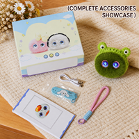 Jouets en peluche IA avec tenue tricotée, jouet interactif intelligent aux yeux dynamiques, cadeau de Noël émotionnel pour enfant