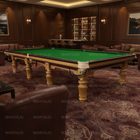 Table de snooker russe professionnelle de 12 pieds en bois massif, table de billard russe pour club et bar avec tissu 6811
