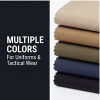 Tissu Ripstop Extensible T/C 230GSM de Qualité Professionnelle, Ignifuge, Imperméable et Résistant à l'Abrasion pour Vêtements