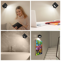 USB-Aufladbare Kabellose Wandleuchte, LED-Wandlampe mit Fernbedienung für Schlafzimmer Nachttisch Heimdekoration