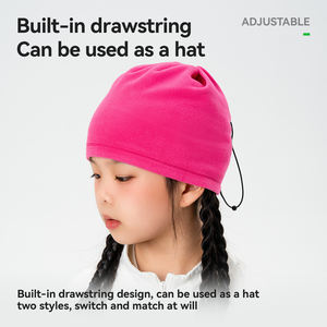 Masque facial multifonctionnel <span class=keywords><strong>ROCKBROS</strong></span> pour enfants, doublé polaire, chaud, pour l'automne/hiver, écharpe de ski, bonnet de cyclisme, capuche couvrant les oreilles - Product Image 4