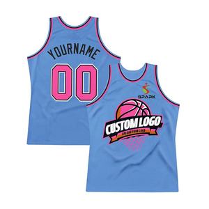 Grosir Jersey basket muda kualitas tinggi Logo buatan khusus Jersey basket kain jaring seragam untuk pria cepat kering - Product Image 4