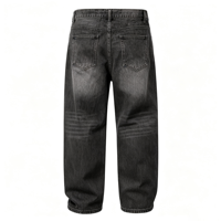 Jean baggy pour homme, coupe droite, style streetwear, tenue décontractée