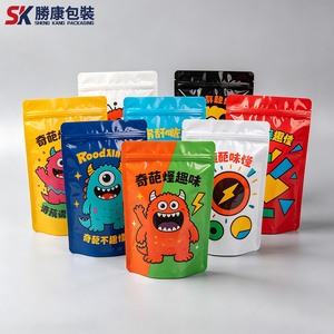 Custom Printed Plastics Stand-Up Pouches Smell-Proof Child-Proof Ziplock PE Mylar <b>Bags</b> Gravure Printing for Food Candy Packaging - Product Image 1