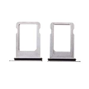 Vassoio porta SIM in metallo argentato di ricambio per iPhone X - Product Image 1
