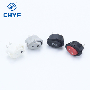 Sakelar Rocker Tahan Air CHYF 20A 250VAC dengan Lampu LED Merah 3Pin SPST ON/OFF untuk Mobil & Kapal Model KCD1 - Product Image 1