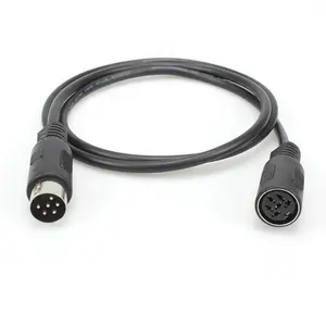 6 Wires Midi Din 6 pin plug to 6 Pin Din socket Signal extension Cable
