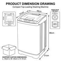 New 7kg Electric Single Top Loading Washer CE CB Certified Class Energy Efficient Automatic Household Commercial Hotel Use