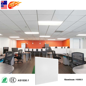 Panneau de plafond métallique acoustique ignifuge insonorisé 3D 24x48 avec bord biseauté à poser en treillis - Product Image 1