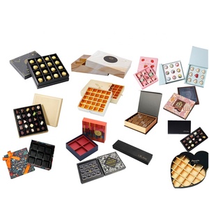 Bán buôn tùy chỉnh in tái chế sang trọng giấy cứng nhắc hình trái tim cấp thực phẩm sô cô la hộp quà tặng với chia - Product Image 6