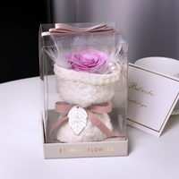 Groothandel Geconserveerde Zeep Bloem Tulp Effen Getextureerde Bloemen Boeket Verpakt In Garen Voor Huisdecoratie Of Vakantie Cadeau