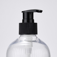 Conteneur rond en plastique PET de 500 ml, 44 g, transparent, écologique, recyclable, rechargeable, pour emballages cosmétiques, gel, soins de la peau