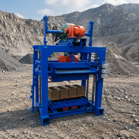 Nouvelle machine à blocs creux en béton, machine à briques autobloquantes, découpe et moulage manuels, 380V/220V, facile à utiliser, garantie 1 an