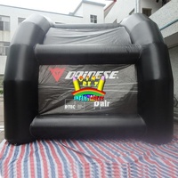 Cabine gonflable professionnelle avec décoration ovale, noir, personnalisé, pour le commerce extérieur