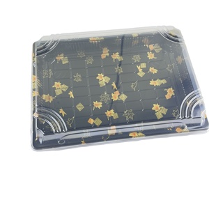 Fabrication chinoise en gros de boîtes à <span class=keywords><strong>sushi</strong></span> et à sandwich jetables en PET de qualité alimentaire, boîte alimentaire avec couvercle anti-buée - Product Image 1