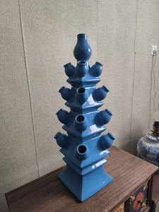 Haute qualité Hollande Porcelaine Tulipière Bleu Royal Céramique Vintage Delft Bleu Vases Quatre Niveaux Tulipe Vase Stapelvaas 4-delig - Product Image 2