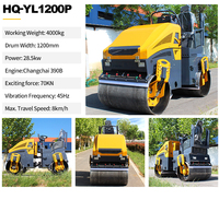 Rouleau compresseur routier à double tambour 8 tonnes 3 tonnes, rouleau compresseur de sol 4t 5 tonnes