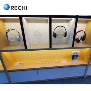 RECHI Unit Display Logam Akrilik Meja, untuk Earphone Kecil, Display Headphone, Berdiri, Wadah Tampilan Headphone Game