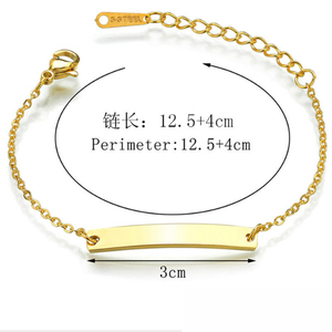 Bracelet personnalisé professionnel avec barre de coordonnées gravée, en acier inoxydable, bijoux personnalisés pour maman, fille, cadeau - Product Image 3