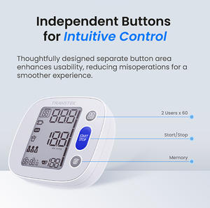 Blutdruckmessgerät für zwei Benutzer mit großem Bildschirm, automatisches Blutdruckmessgerät, genaues Heimtracking, wiederaufladbar, tragbar - Product Image 3