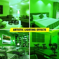 Ampoule LED A19 6W haute luminosité en aluminium, couleur verte, pour décoration résidentielle de Noël et de fêtes