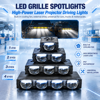 Lumière de calandre de voiture LED 60W, projecteur laser caché, lampe de travail tout-terrain pour camion, moto, SUV