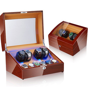 Agitateur de montre à moteur antimagnétique, boîte de remontage rotative mécanique, oscillateur, rotor, bijoux <span class=keywords><strong>en</strong></span> <span class=keywords><strong>bois</strong></span>, silencieux - Product Image 1
