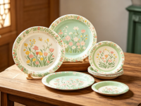 Assiettes jetables robustes en fibre de bagasse de 9 pouces, 125 pièces, 100 % biodégradables, pour fêtes