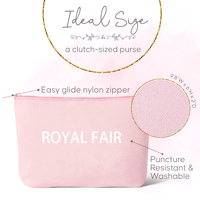 Sac de rangement cosmétique en toile à fermeture éclair de grande capacité Royal Fair pour femmes, léger, pliable, écologique, idéal pour les voyages