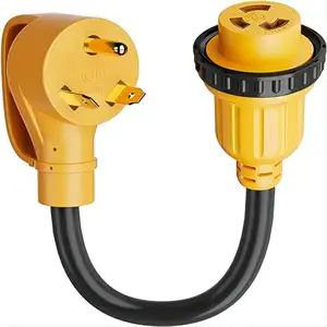 Fiche mâle TT-30P robuste de 30 A à 30 A vers L5-30R cordon adaptateur femelle RV avec connecteur de verrouillage pour camping-cars de remorque RV