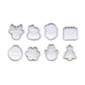 Giáng sinh mini 3D mô hình nhựa <span class=keywords><strong>Cookie</strong></span> cutter Baking Pastry công cụ bao gồm biểu tượng tùy chỉnh nướng khuôn bánh fondant trang trí - Product Image 1