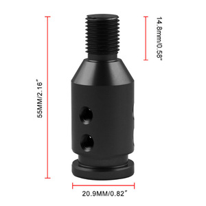 Car Gear <b>Shift</b> <b>Knob</b> Thread Converter Adapter 12x1.25 Universal Aluminum Alloy Adjustable Replacement Screw Extension - Product Image 3