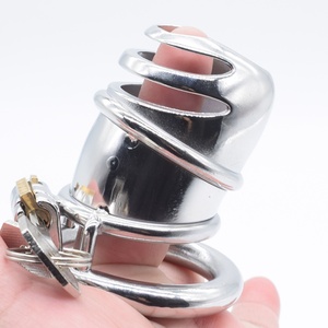 Jaula para Pene Pequeña FRRK de Acero Inoxidable, Tubo Metálico para Pene, Juguetes Sexuales para Masturbación Masculina, Funda para Pene Grande Injo para Hombres - Product Image 1
