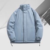Veste pour homme avec logo imprimé personnalisé, vente en gros, imperméable, coupe-vent, veste d'hiver chaude pour l'extérieur