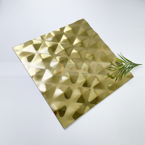 Tôle décorative en acier inoxydable gaufré architectural EX864 pour projets muraux intérieurs d'hôtels de luxe - Product Image 2