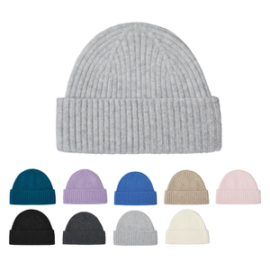 Wholesale Multi Color Solid Ribbed Knitted Beanie Unisex <b>Warm</b> Winter Cuffed Skull Cap - Product Image 6