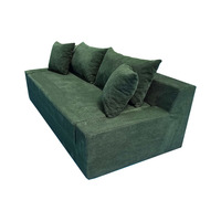 Modernes Hochdichtes Schaumstoff-Modulsofa mit Zwei Sitzen und Stoffbezug für Apartment-Wohnzimmer